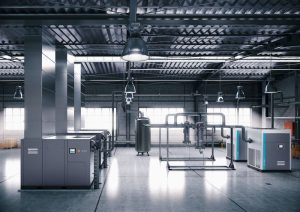 máy nén khí trục vít 2 cấp có dầu Atlas Copco GR 110-200
