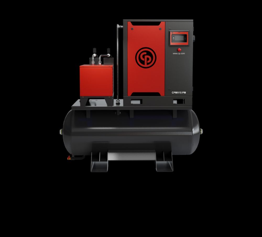 máy nén khí trục vít biến tần gắn bình Chicago Pneumatic CPMV PM TMDD
