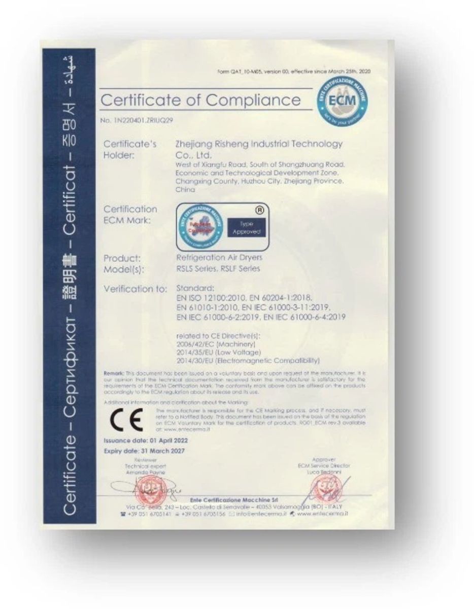 Máy sấy khí hấp thụ kiểu hai tháp RISHENG