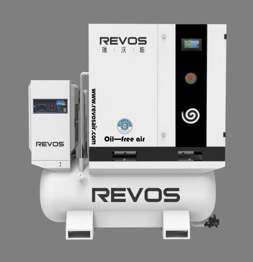 Máy nén khí xoắn ốc không dầu tích hợp REVOS RS4-P75-8FF 7.5KW