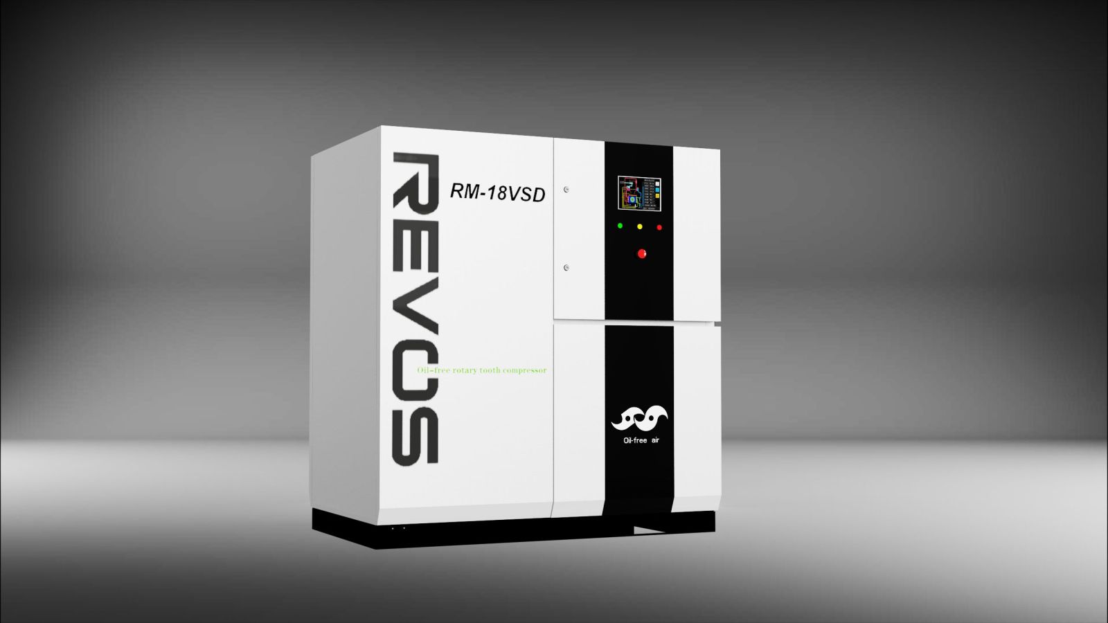 Máy nén khí răng xoắn không dầu biến tần REVOS RM-18VSD 18KW