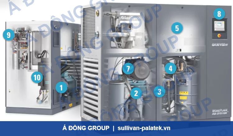 Atlas Copco GA 30⁺-75⁺ Oil-Injected Screw Compressor